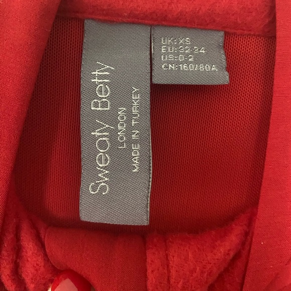 SWEATY BETTY Fast Lane Red Running Jacket XS - Picture 9 of 9